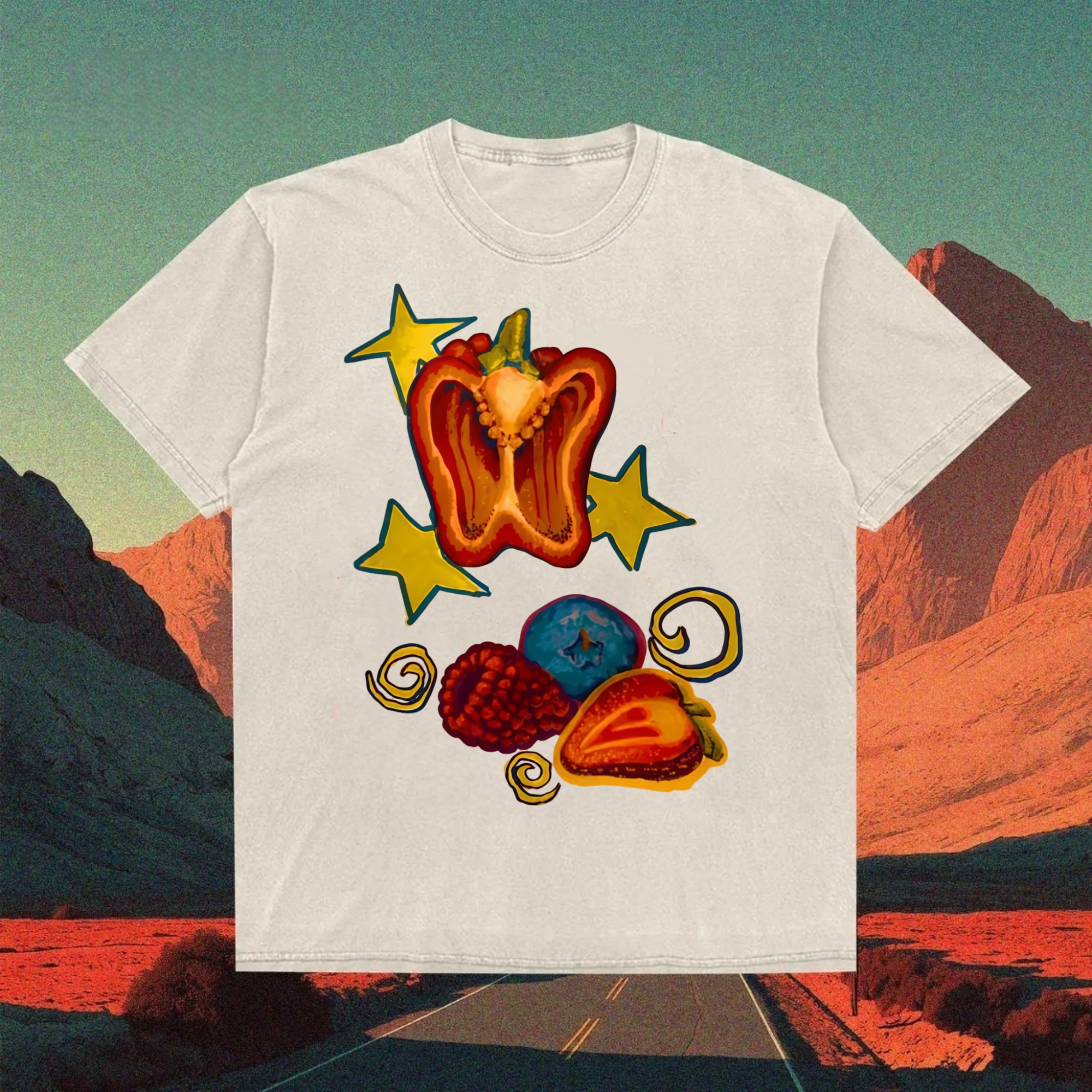 Bell Pepper And Berry Star T-shirt