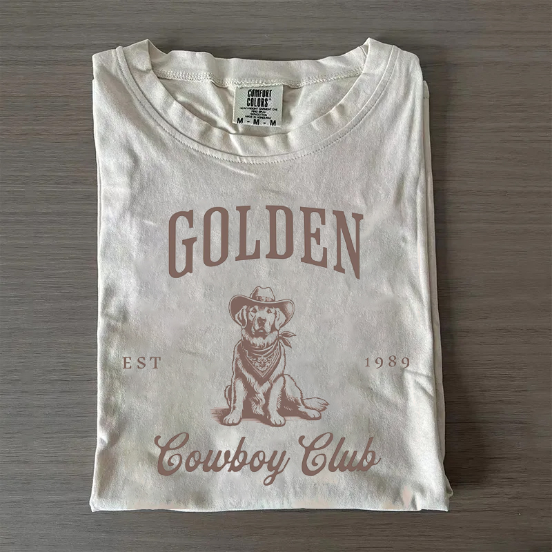 Golden Retriever Cowboy Club T-shirt