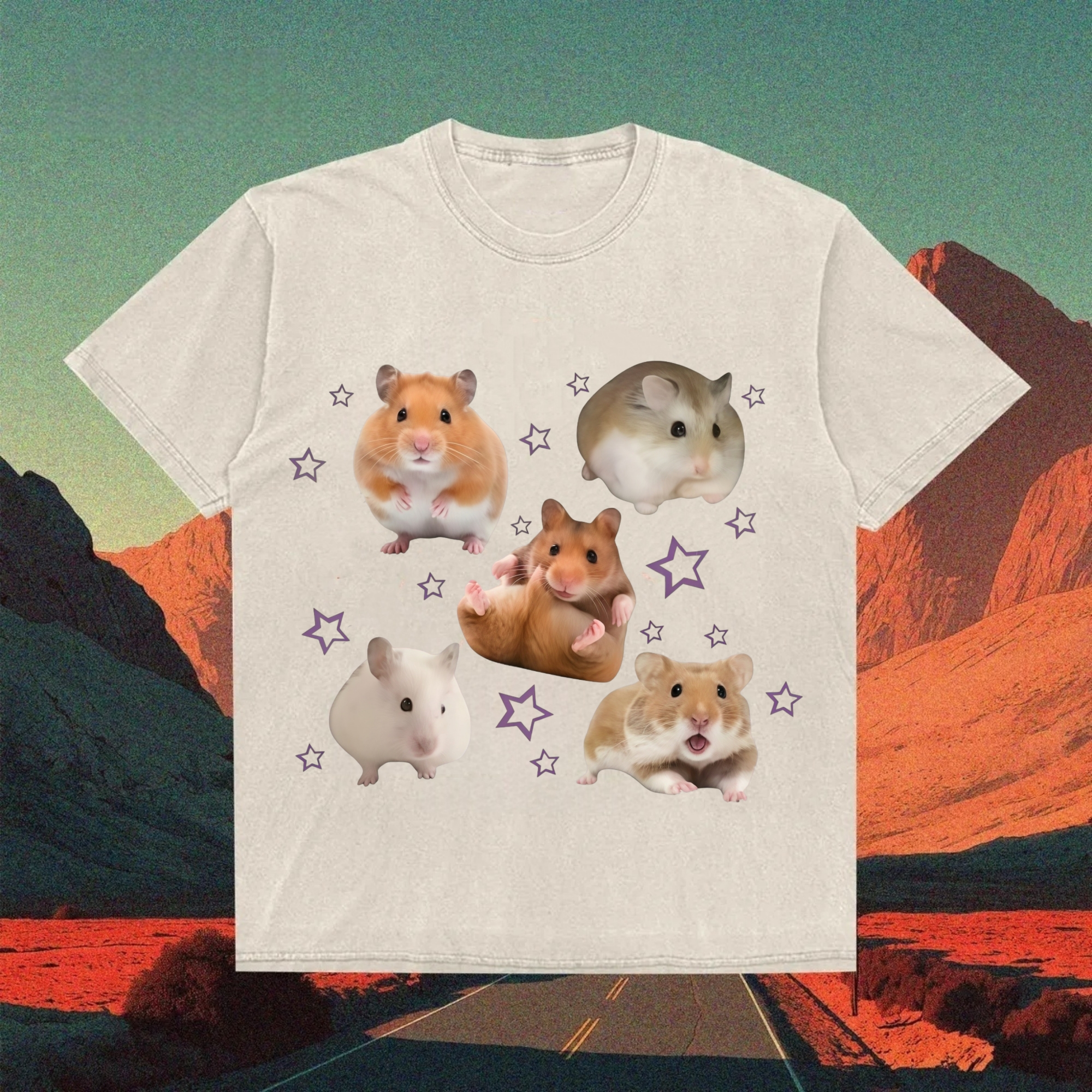 Celestial Hamster Galaxy Sparkle T-shirt