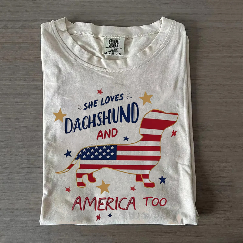 Patriotic Dachshund T-shirt