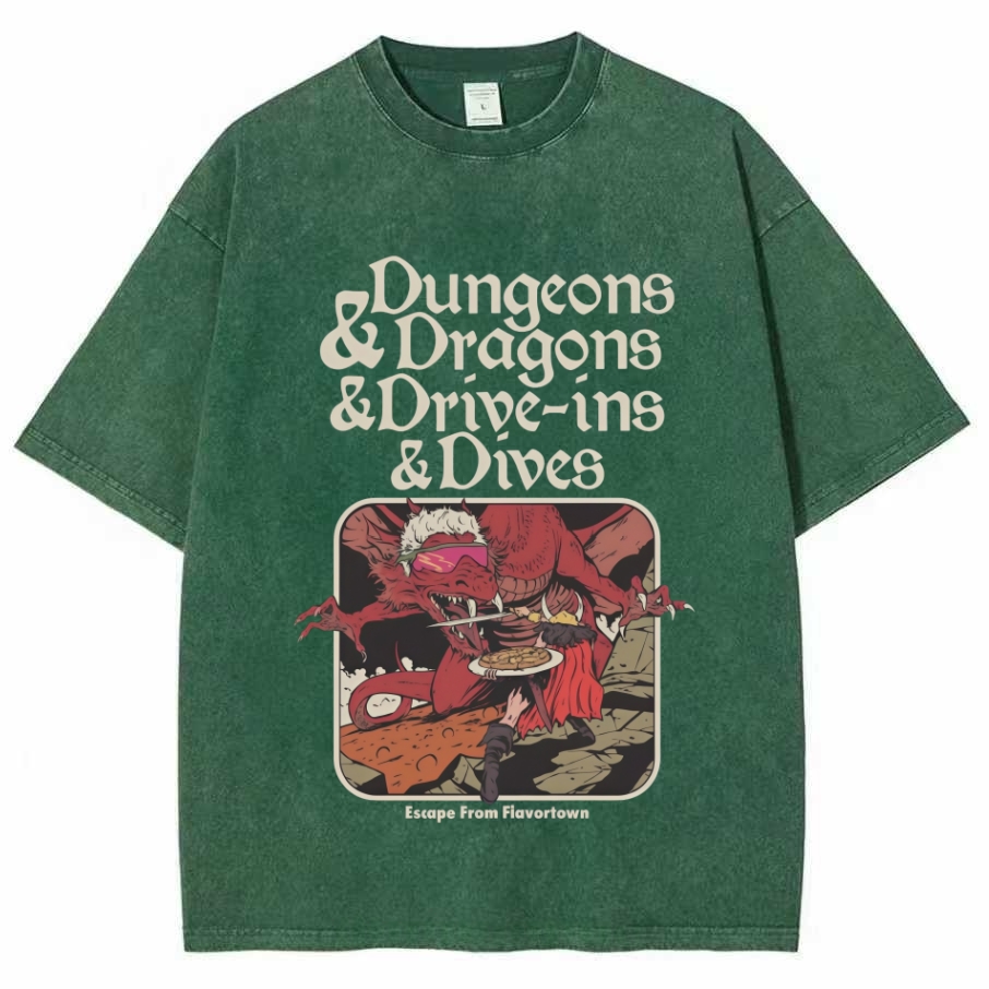 Dungeon Dragon Dive ins and Dives Graphic T-Shirt
