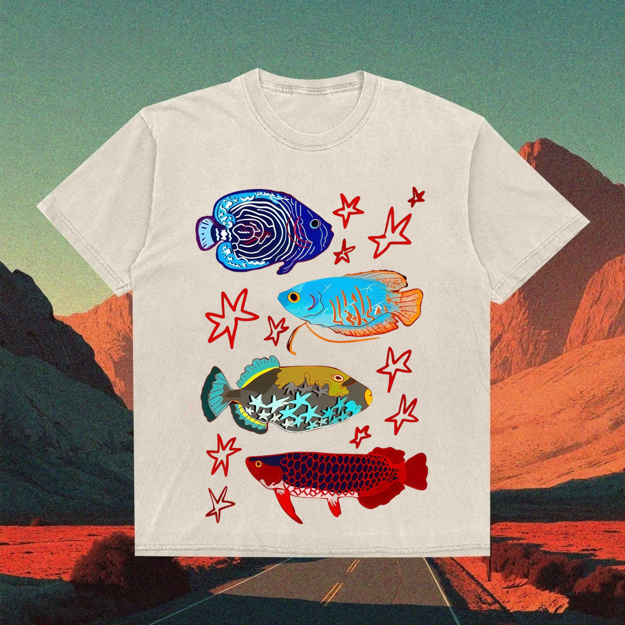 Cute Colorful Fish T-shirt