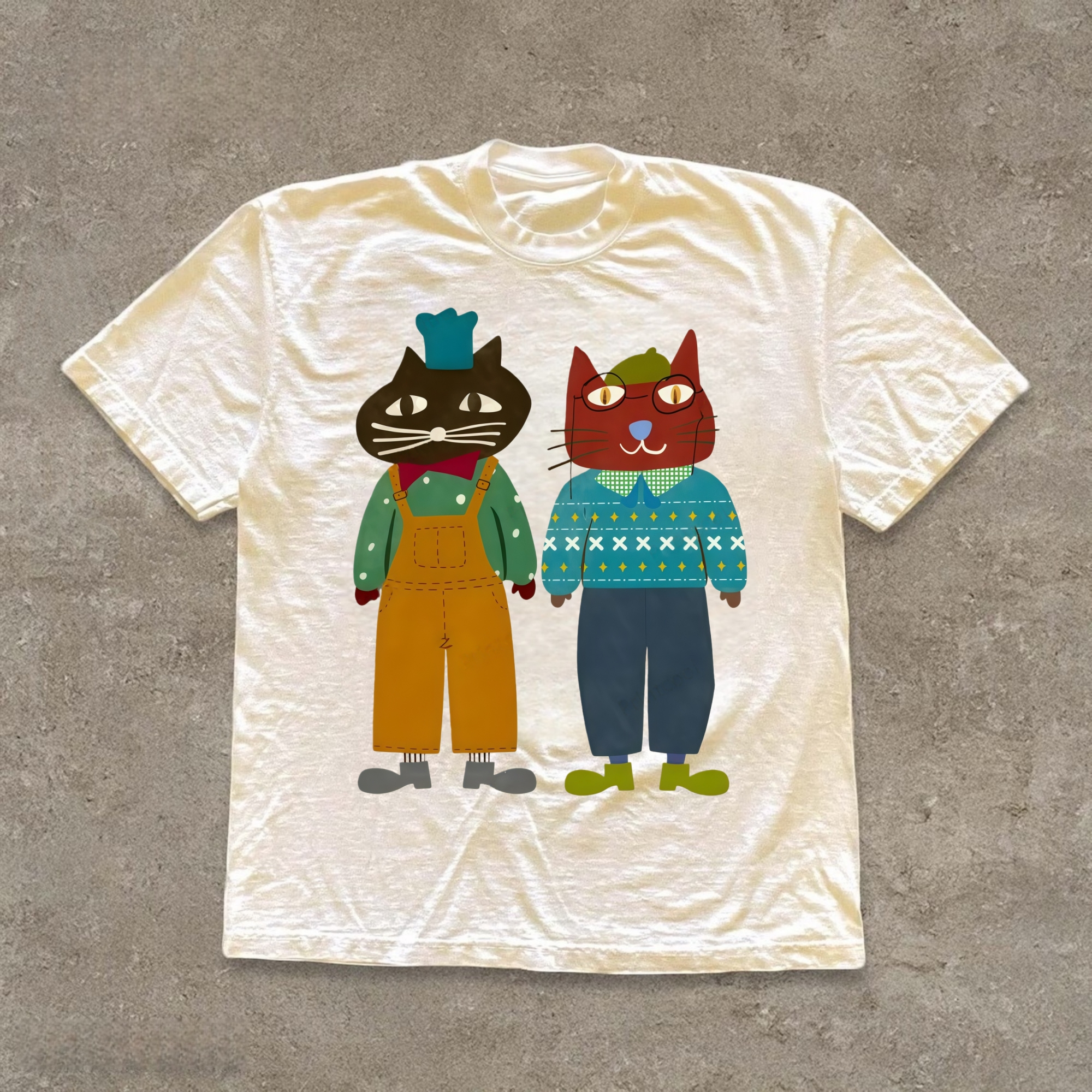 Cartoon Cat Art T-shirt