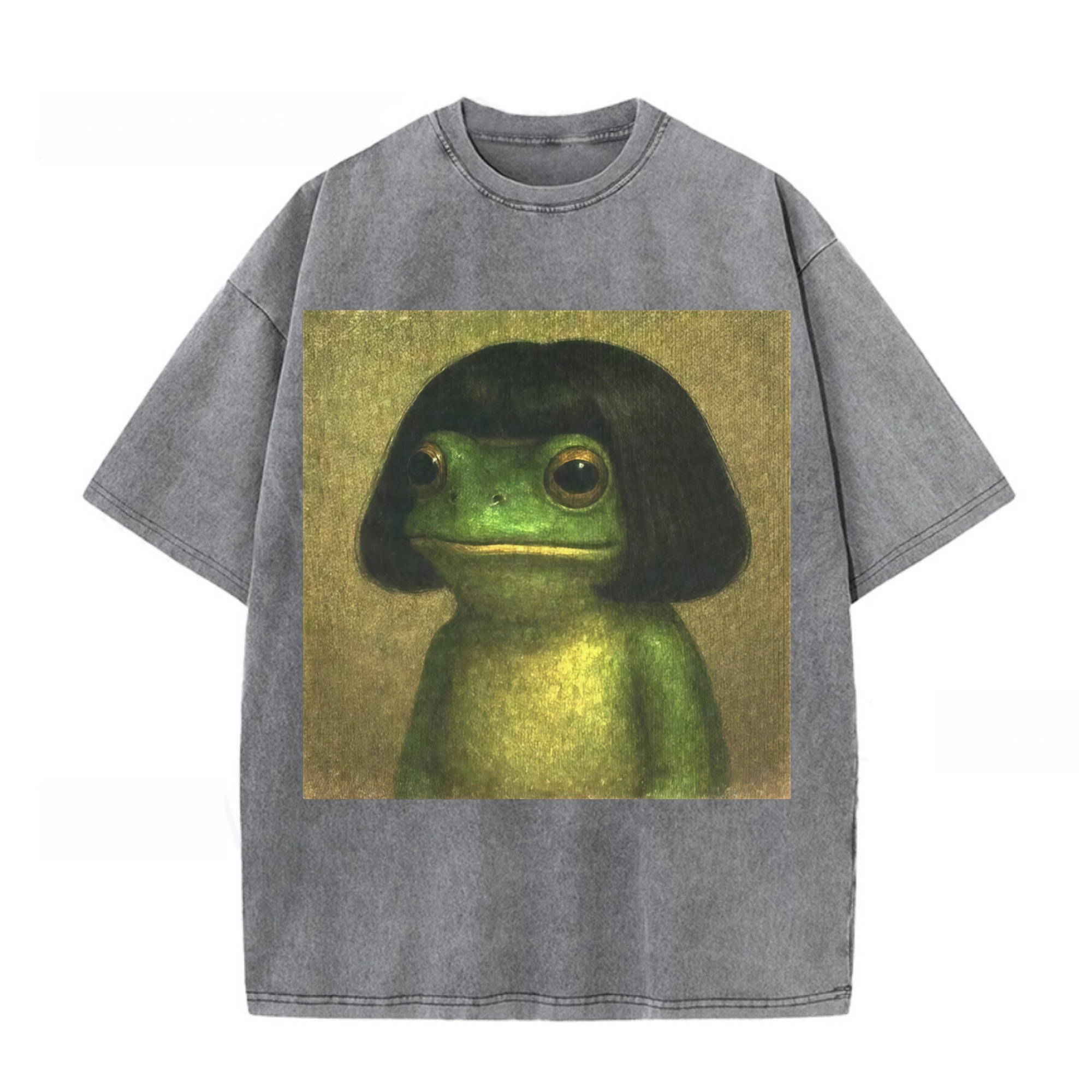 Frog with Bob Haircut Meme T-shirt