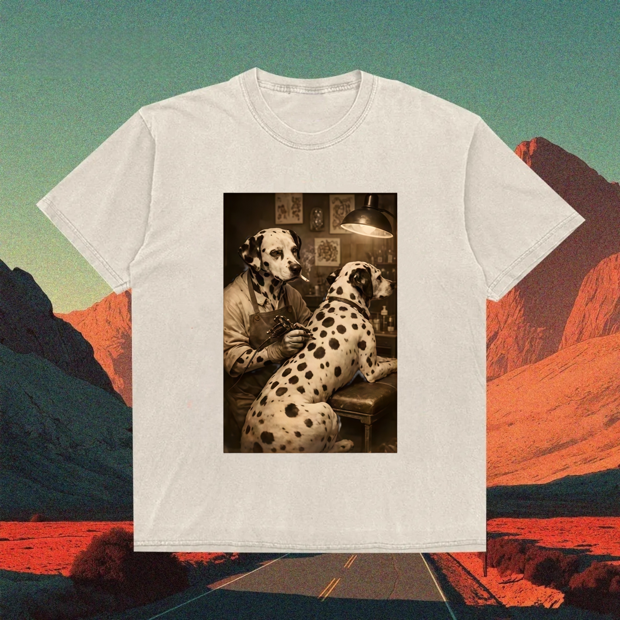Funny Dalmatian Tattoo Dog T-shirt
