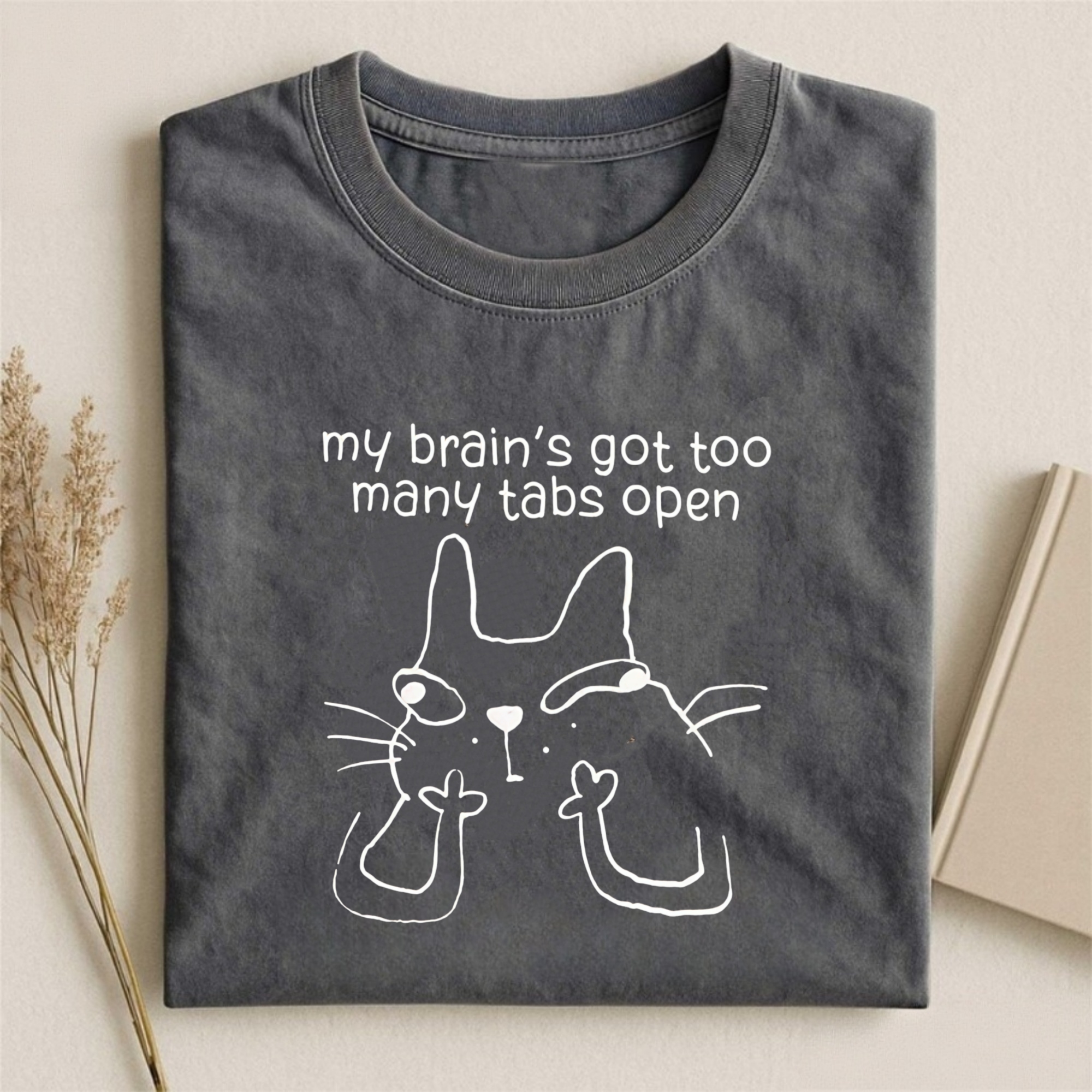 Funny Cat Too Many Tabs T-shirt
