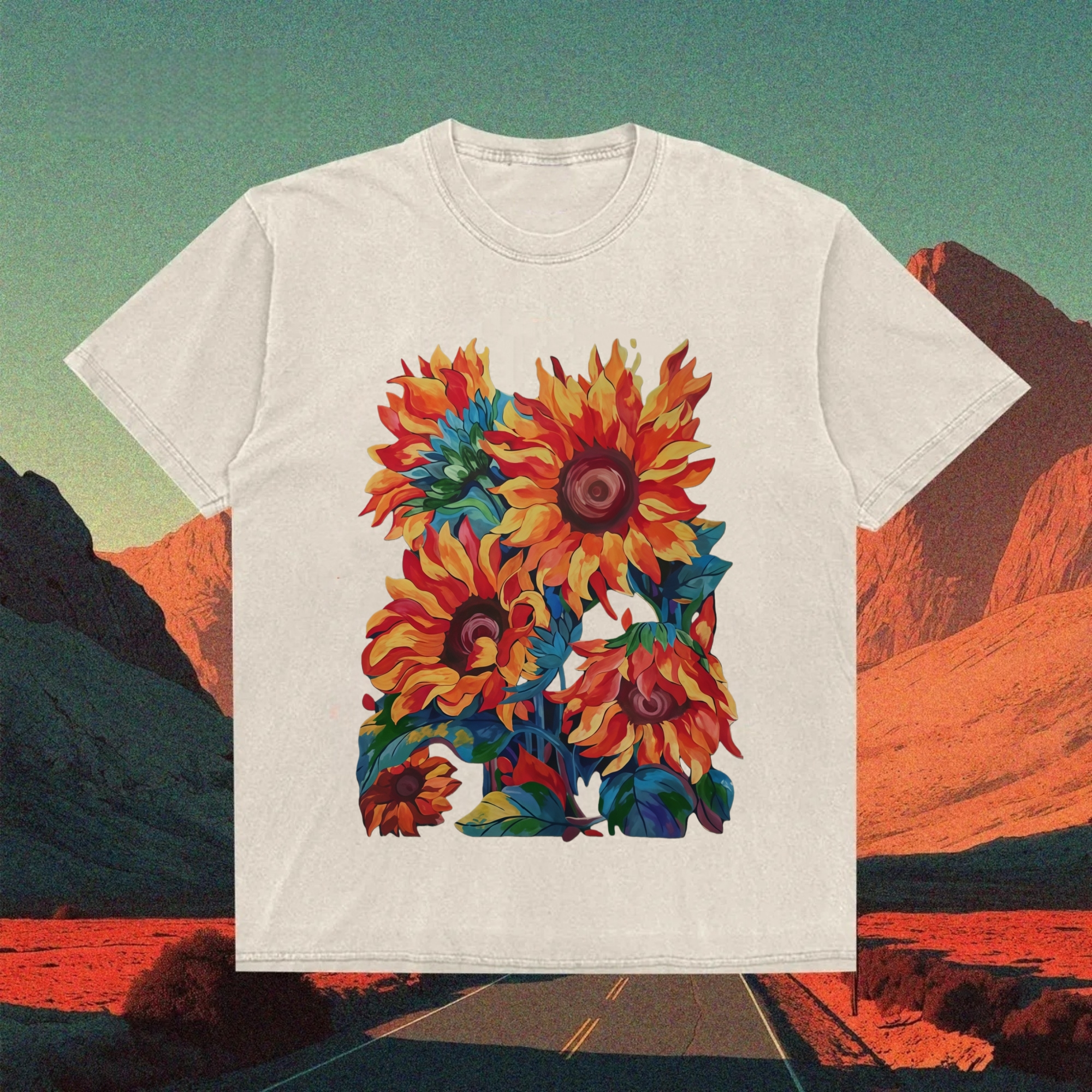 Colorful Sunflowers T-shirt