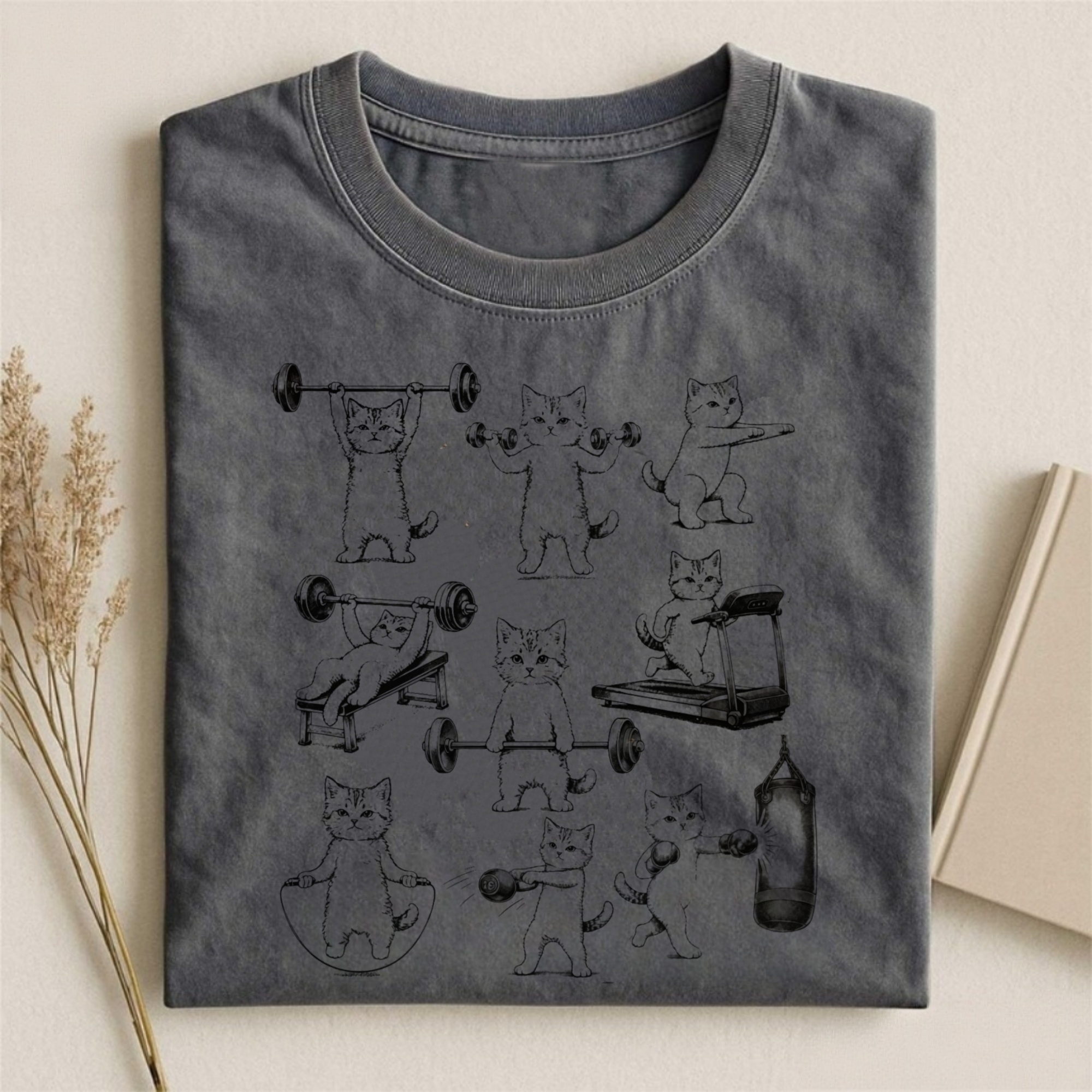 Funny Cats Gym T-shirt