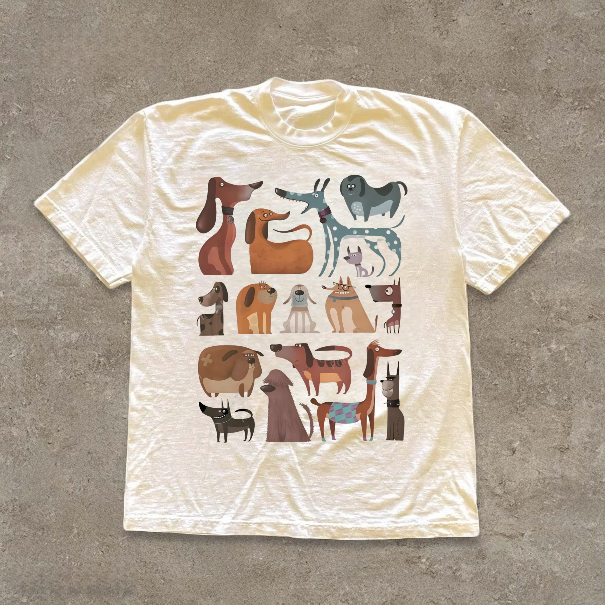 Illustrations Of Different Breeds Of Dogs T-shirt