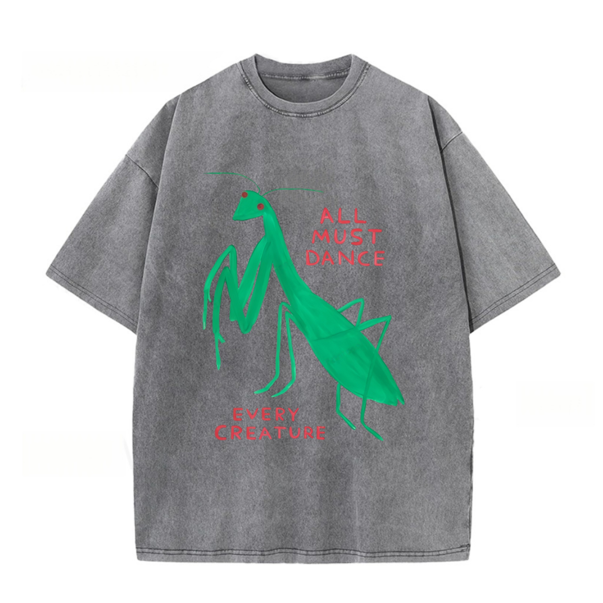 Green Grasshopper Print T-shirt