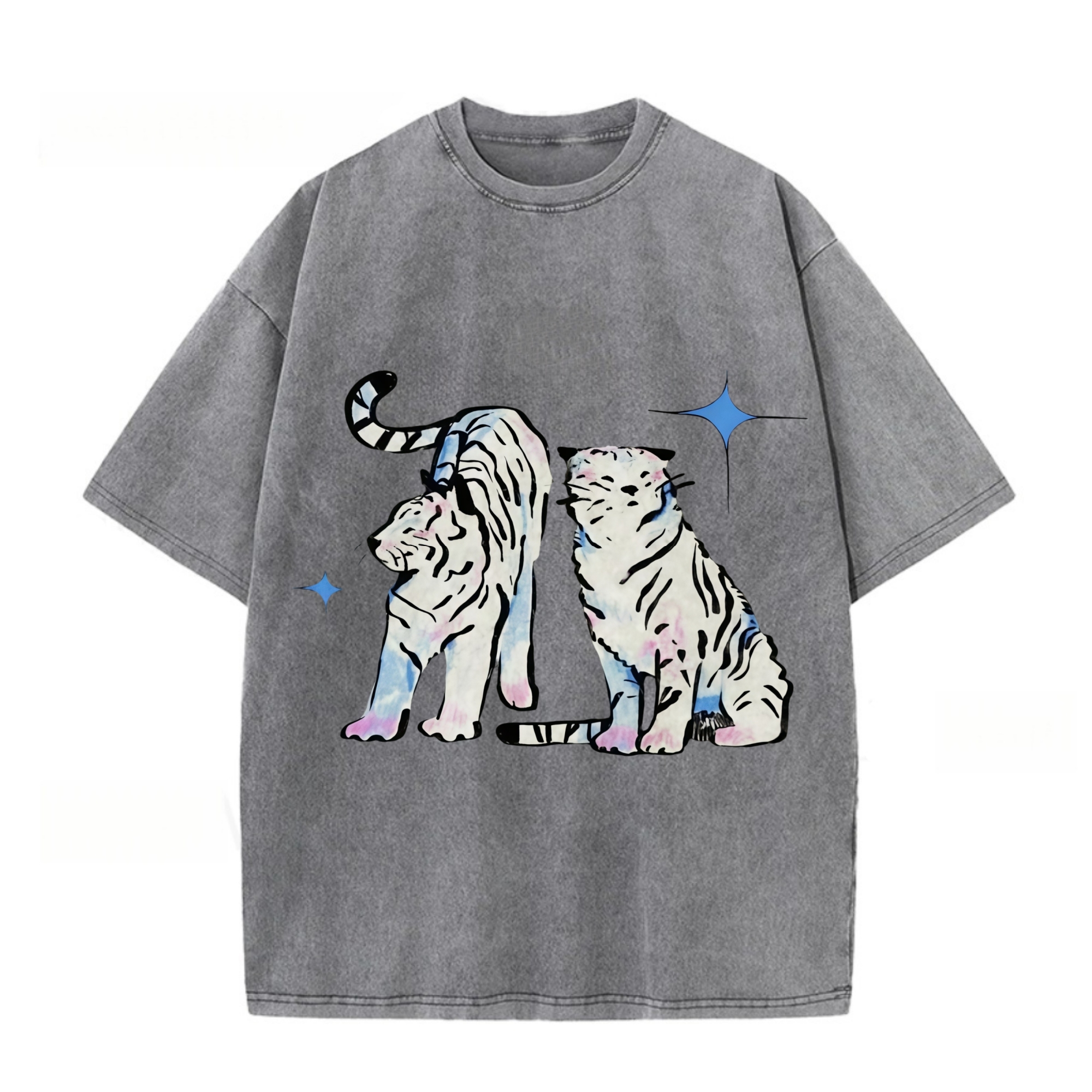 Starry Double White Tiger T-shirt