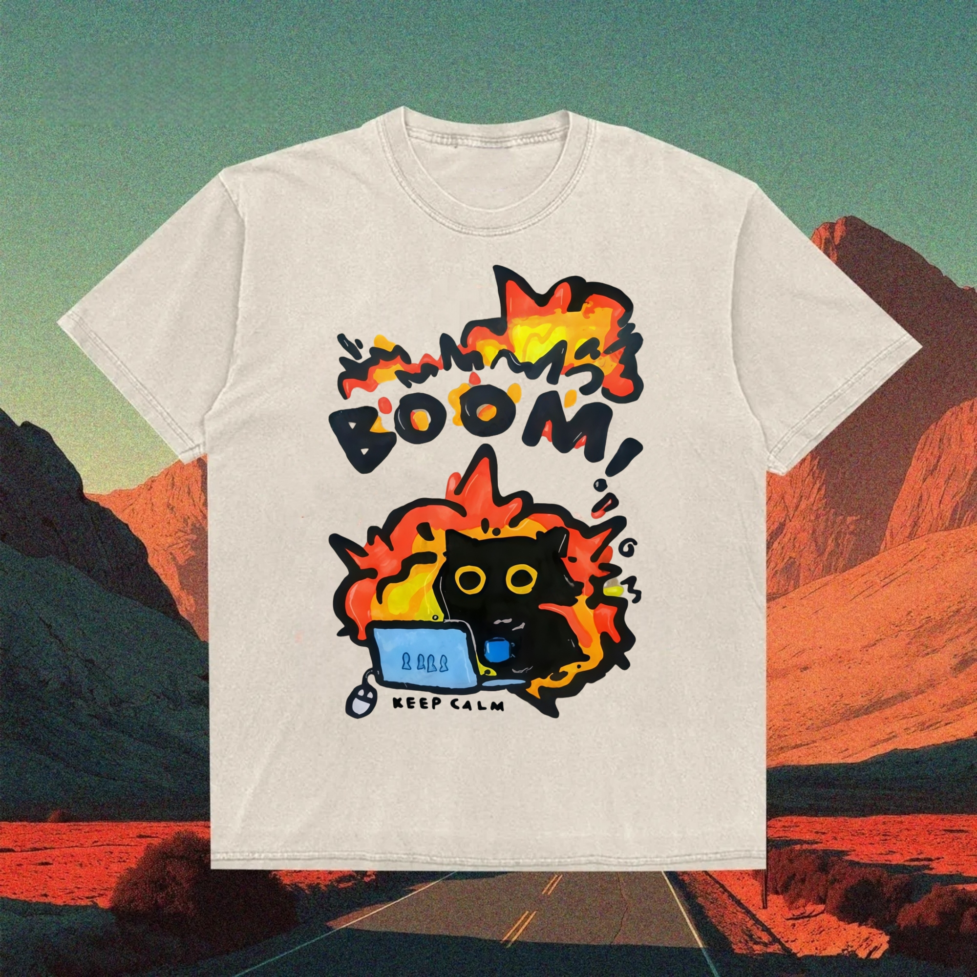 Keep Calm Cat T-shirt