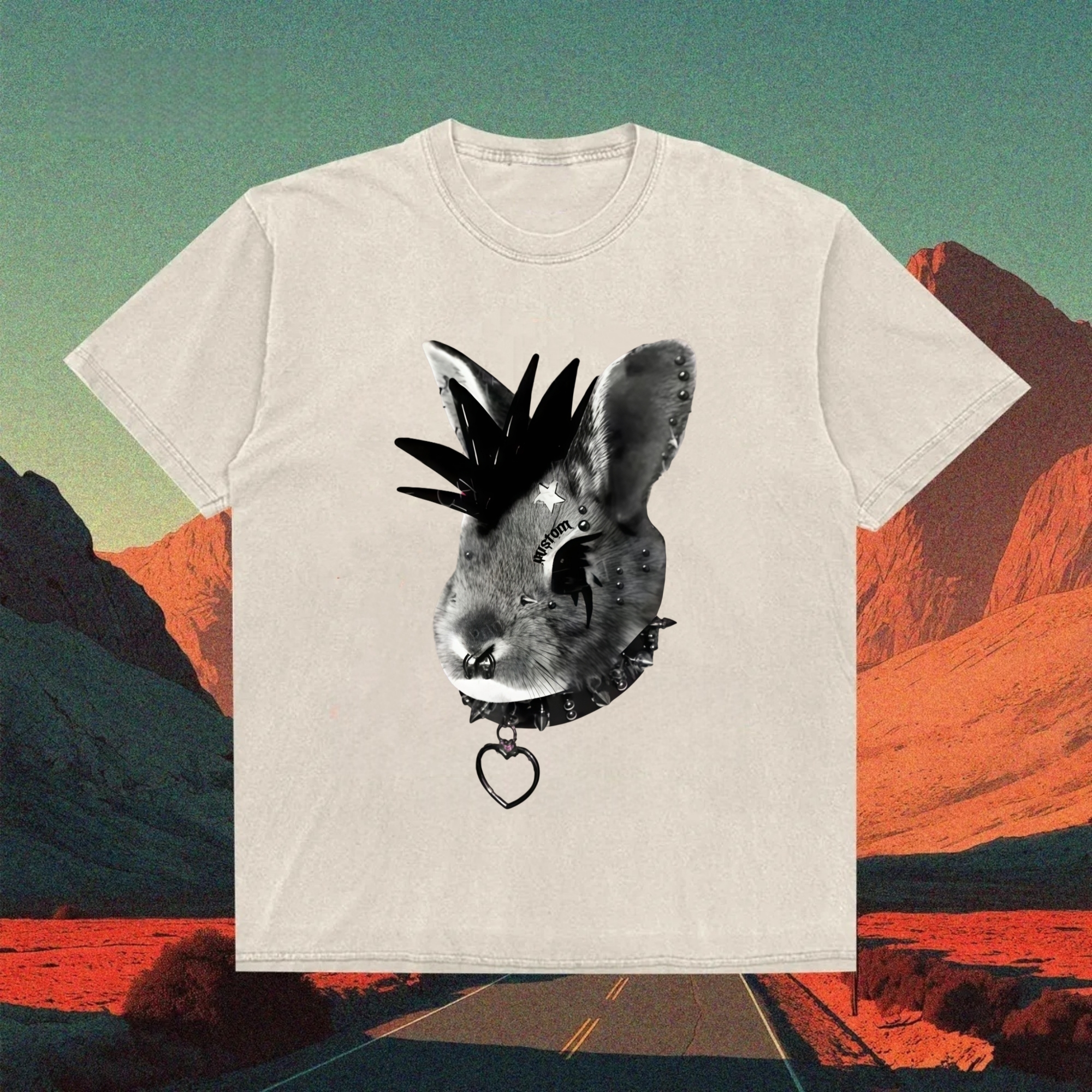 Punk Rock Rebel Rabbit T-shirt