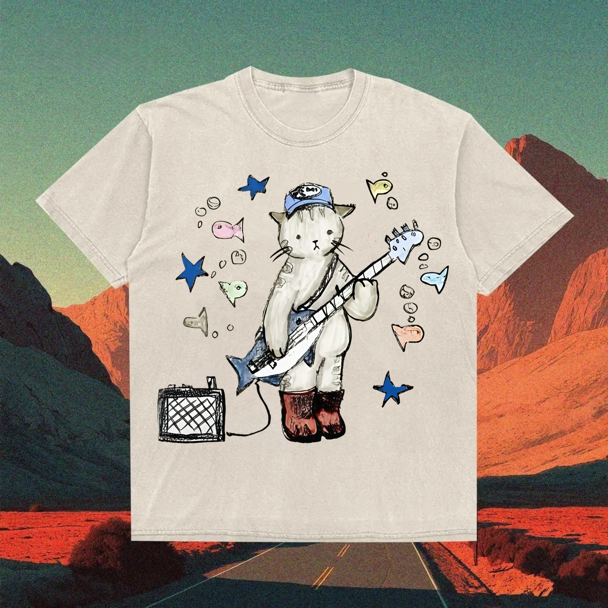 Rock Star Cat Performance T-shirt