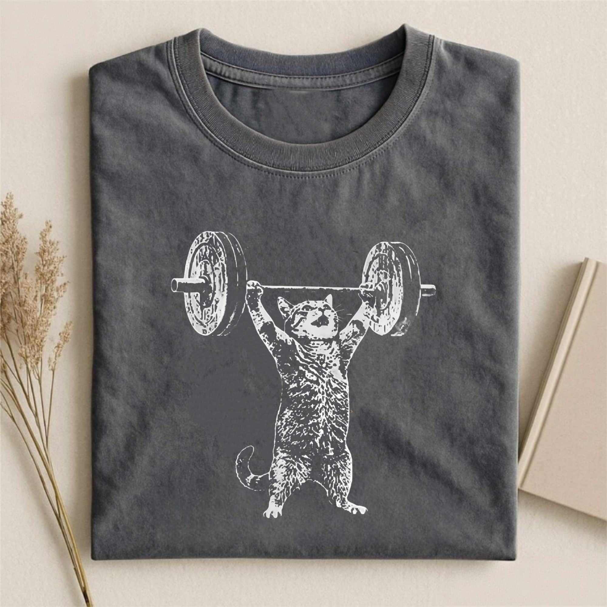 Funny Cat Gym T-shirt