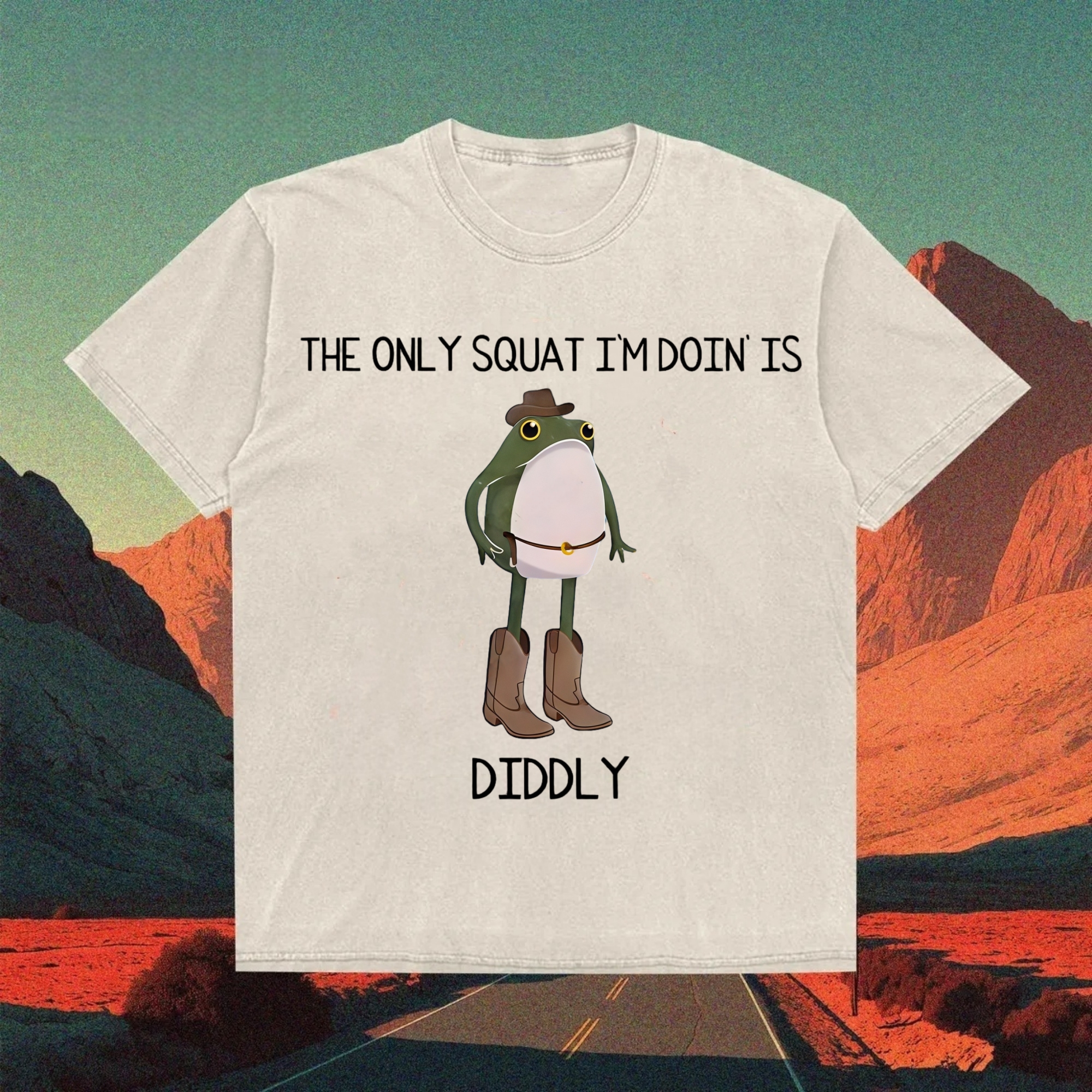 Lazy Cowboy Frog T-shirt