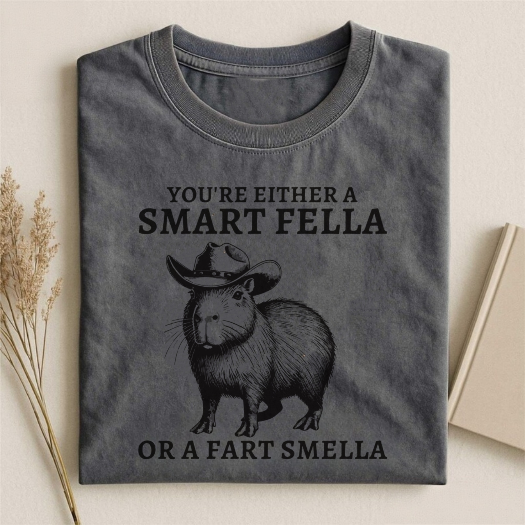 Retro Smart Fella Capybara 90s T-shirt