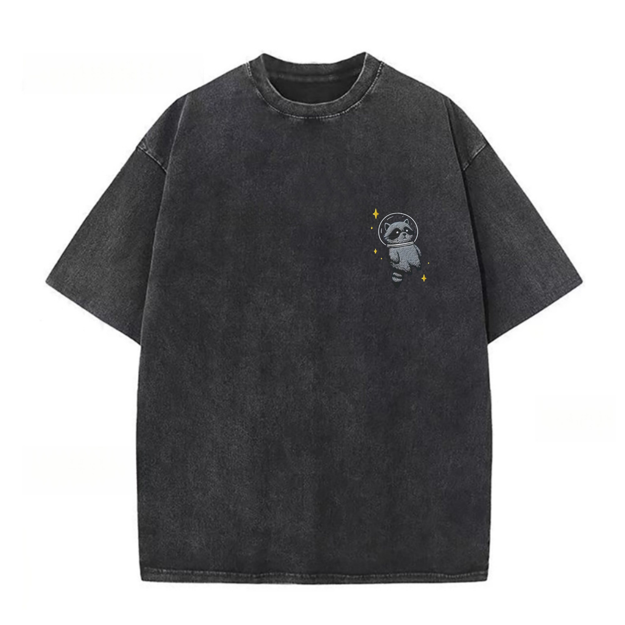 Space Raccoon Embroidered T-shirt