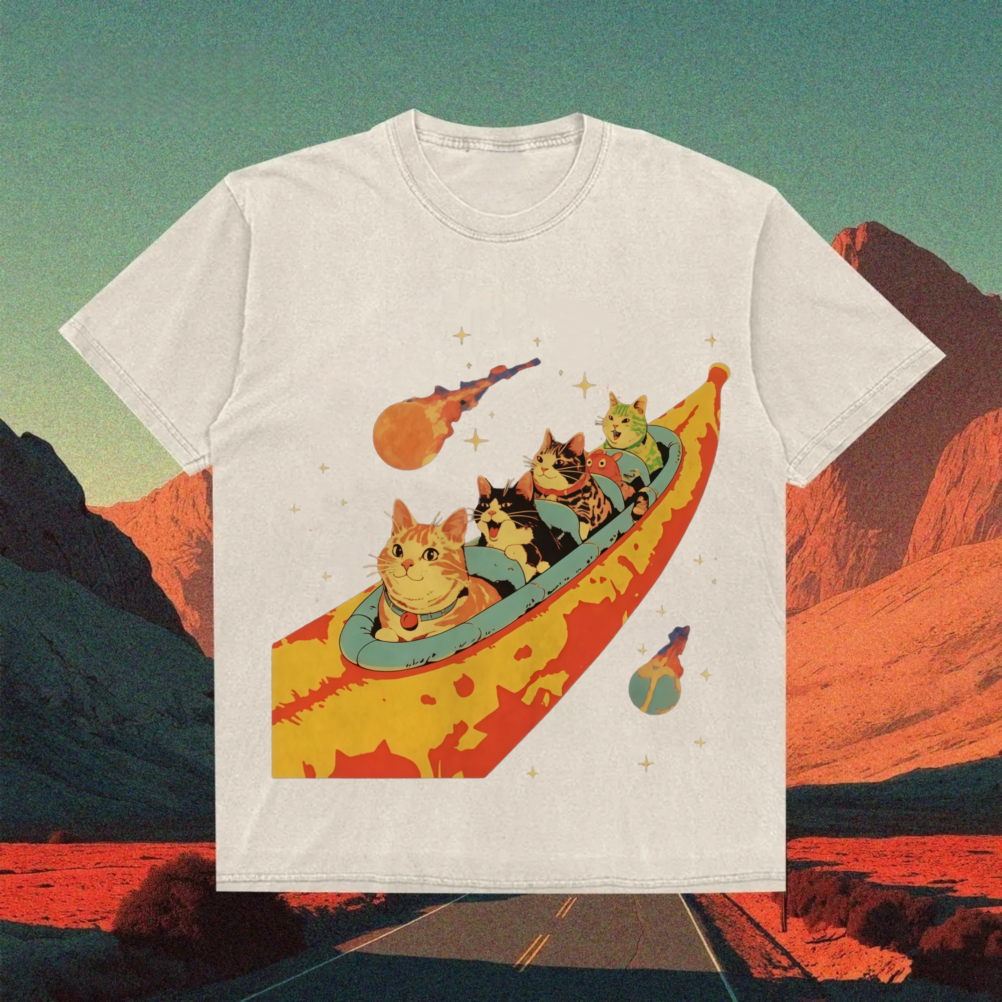 Galaxy Voyage Cats T-shirt