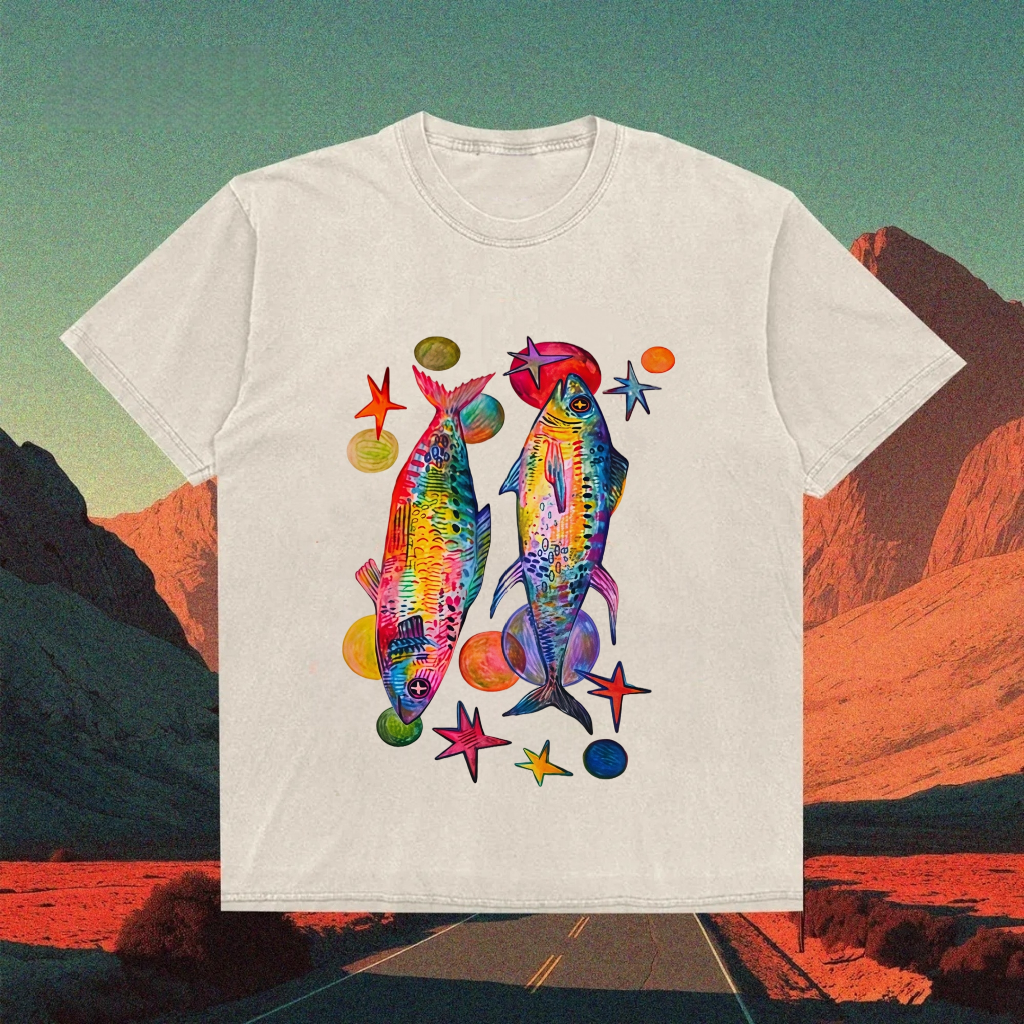 Two Colorful Tropical Fish T-shirt