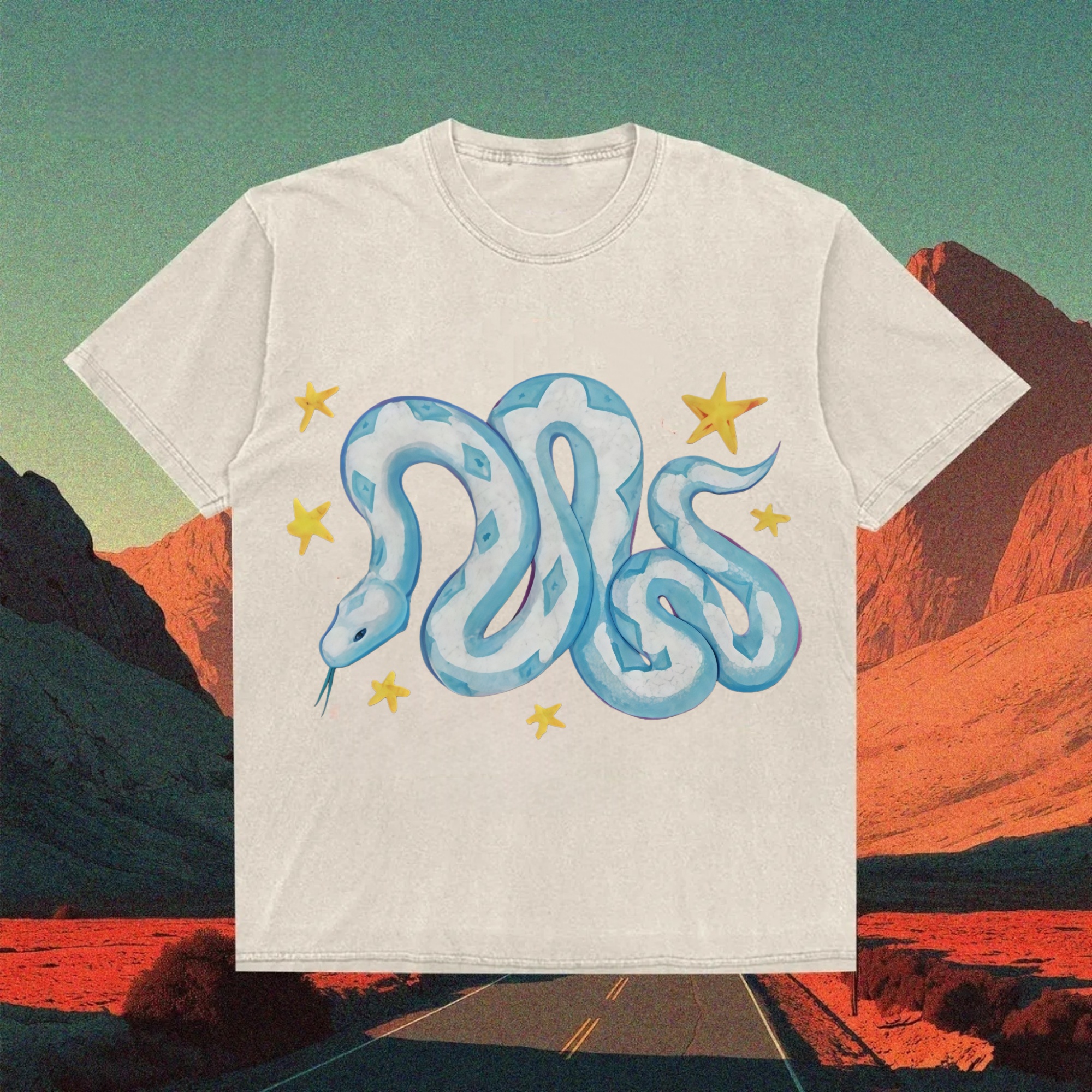 Twin Snakes Starburst T-shirt