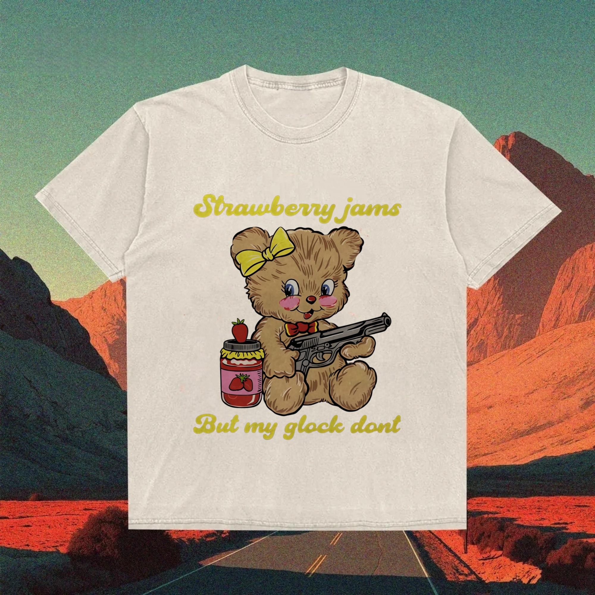 Sweet Bear Strawberry Glock T-shirt