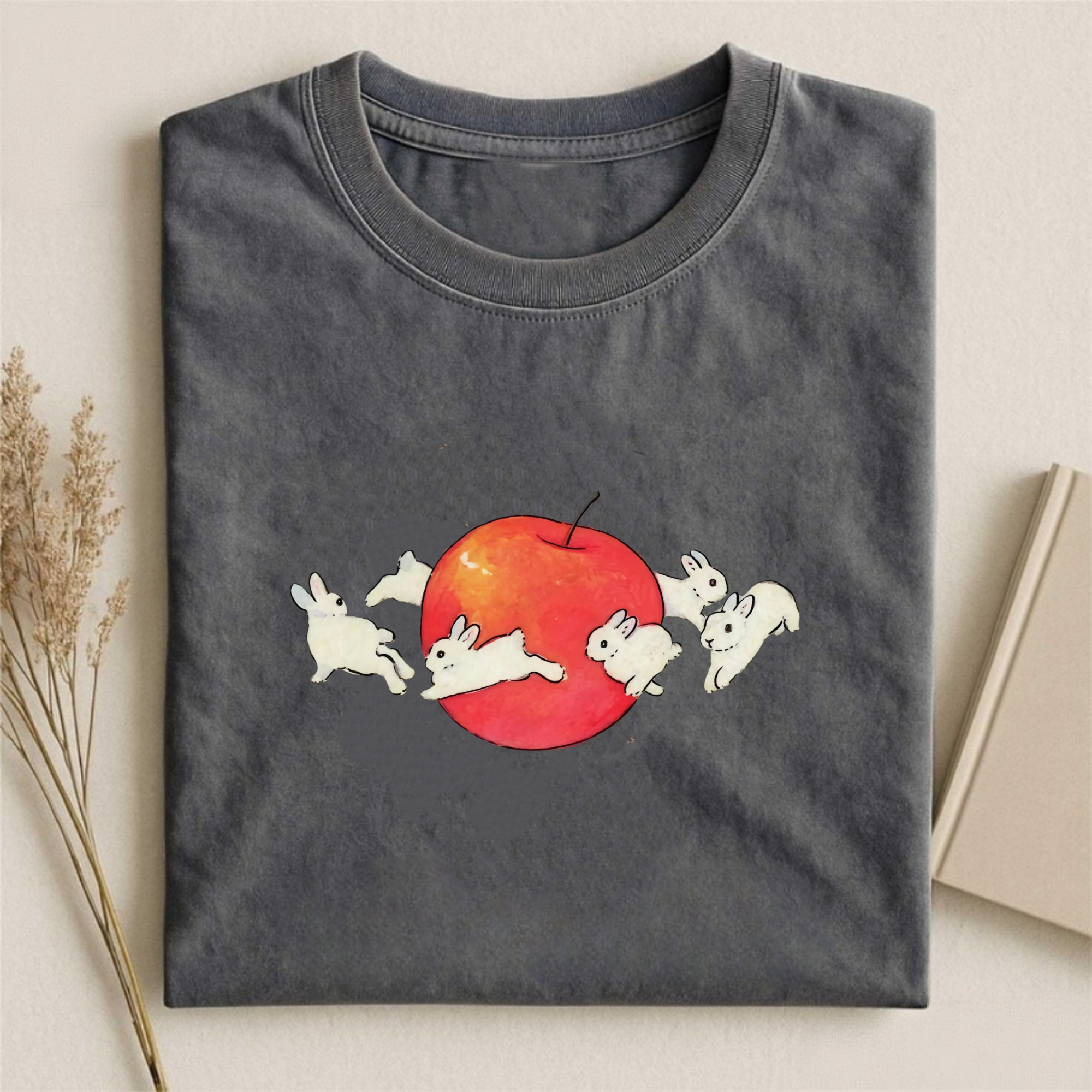 White Rabbit And Apple T-shirt