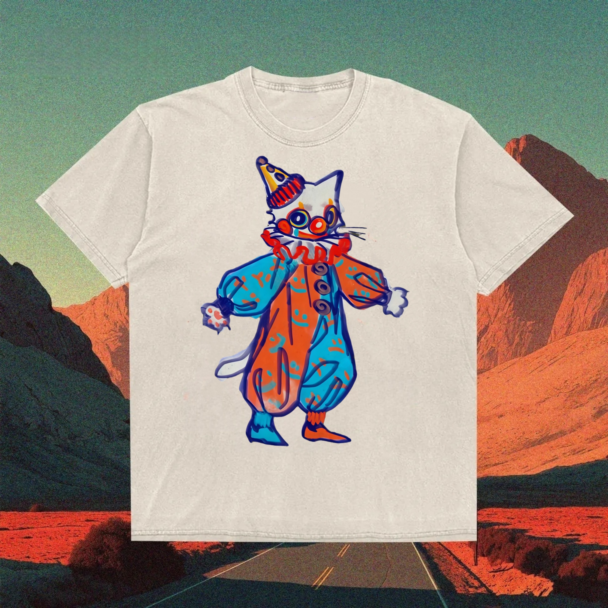 Weird Clown Cat T-shirt