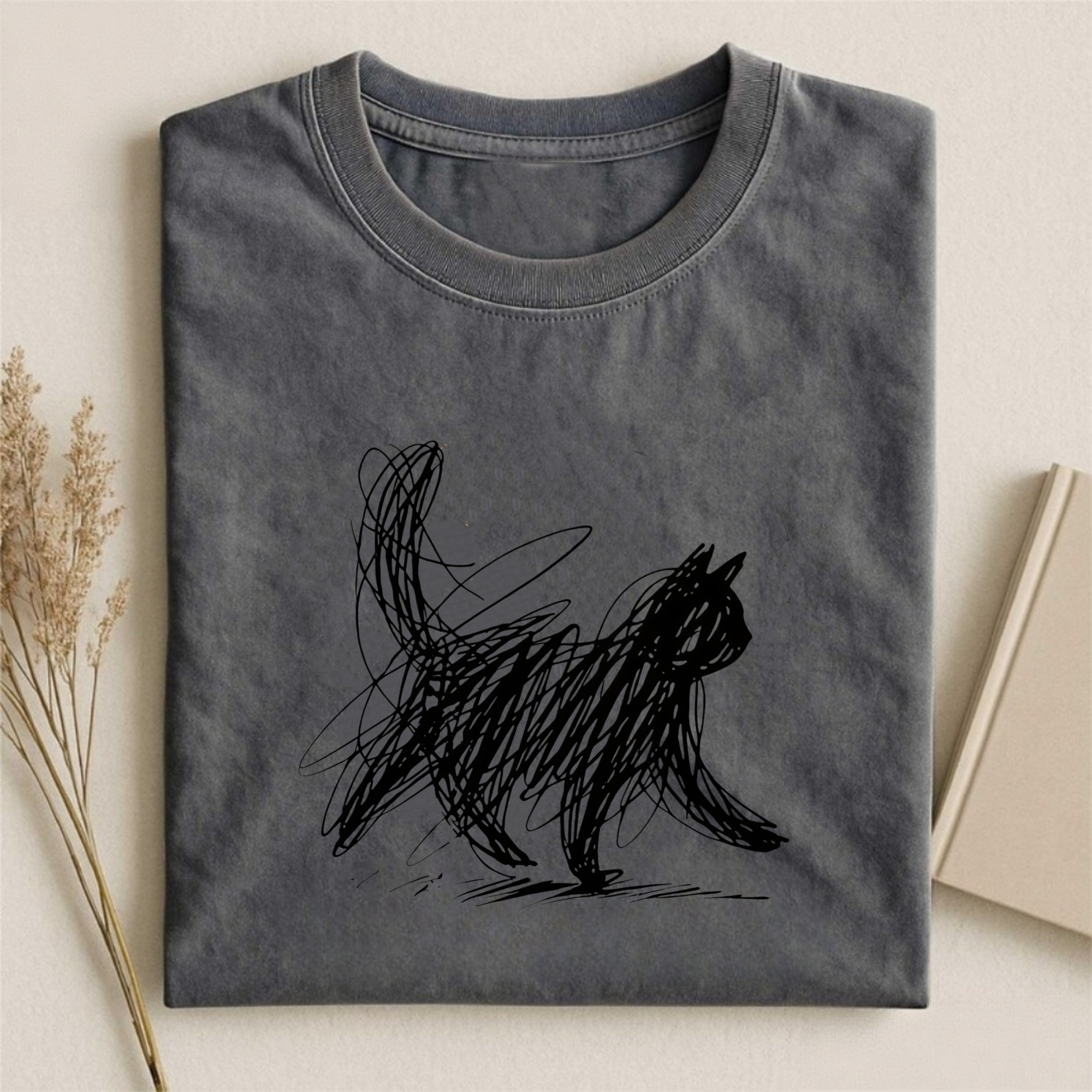 Minimalist Cat T-shirt