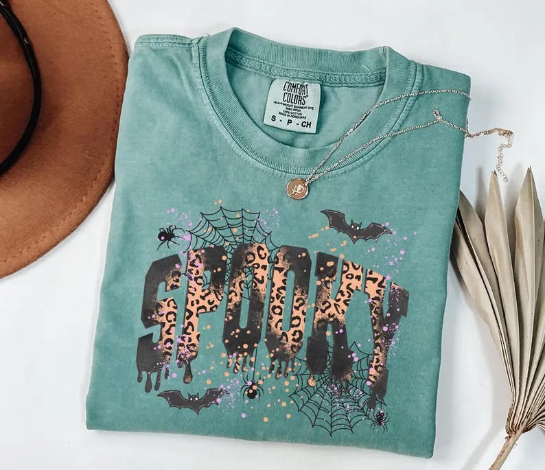 Comfort Colors Leopard Spooky Shirt