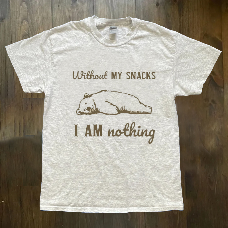 Retro Meme Without My Snacks I am Nothing Unisex T-shirt-Lulueye
