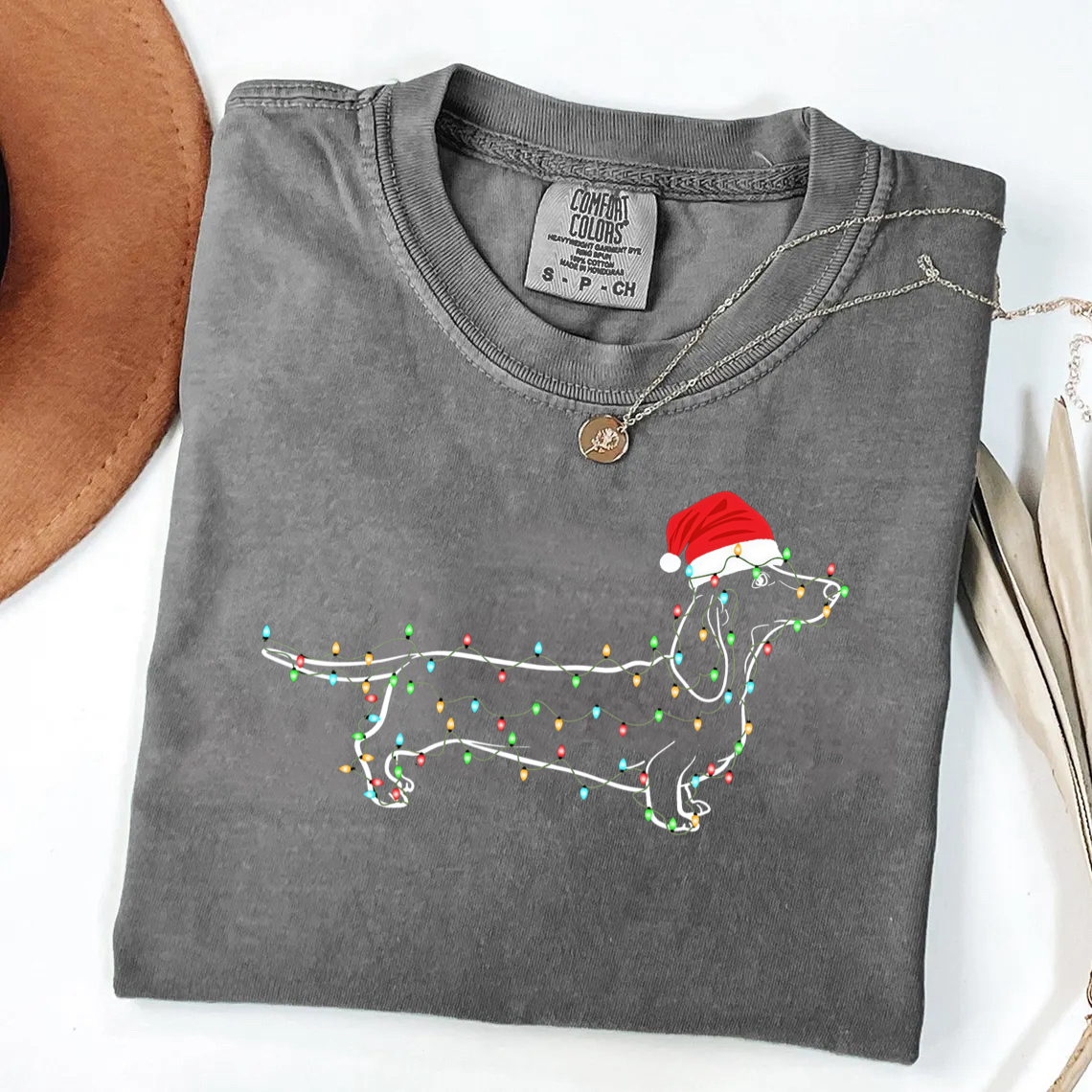 Comfort Color Dachshund Christmas T-shirt