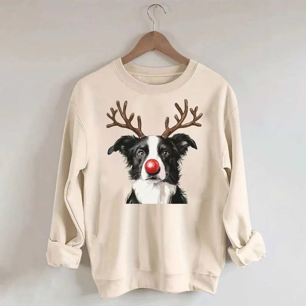 Christmas Reindeer Dog Graphic Sweatshirt