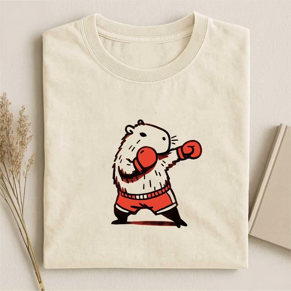 Boxing Capybara Graphic T-shirt