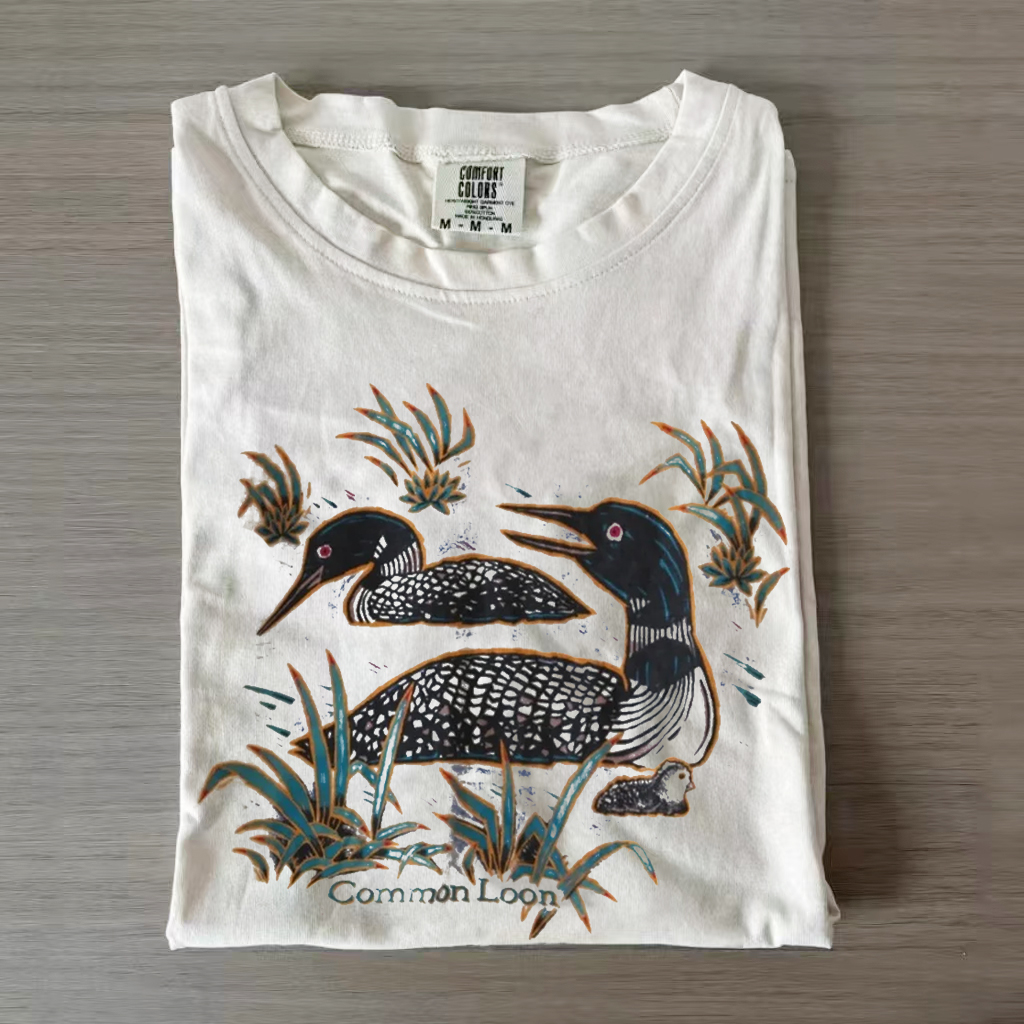 Vintage Loon Family T-Shirt-Lulueye