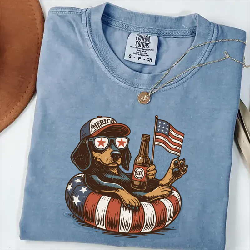 4th of July Dachshund T-shirt