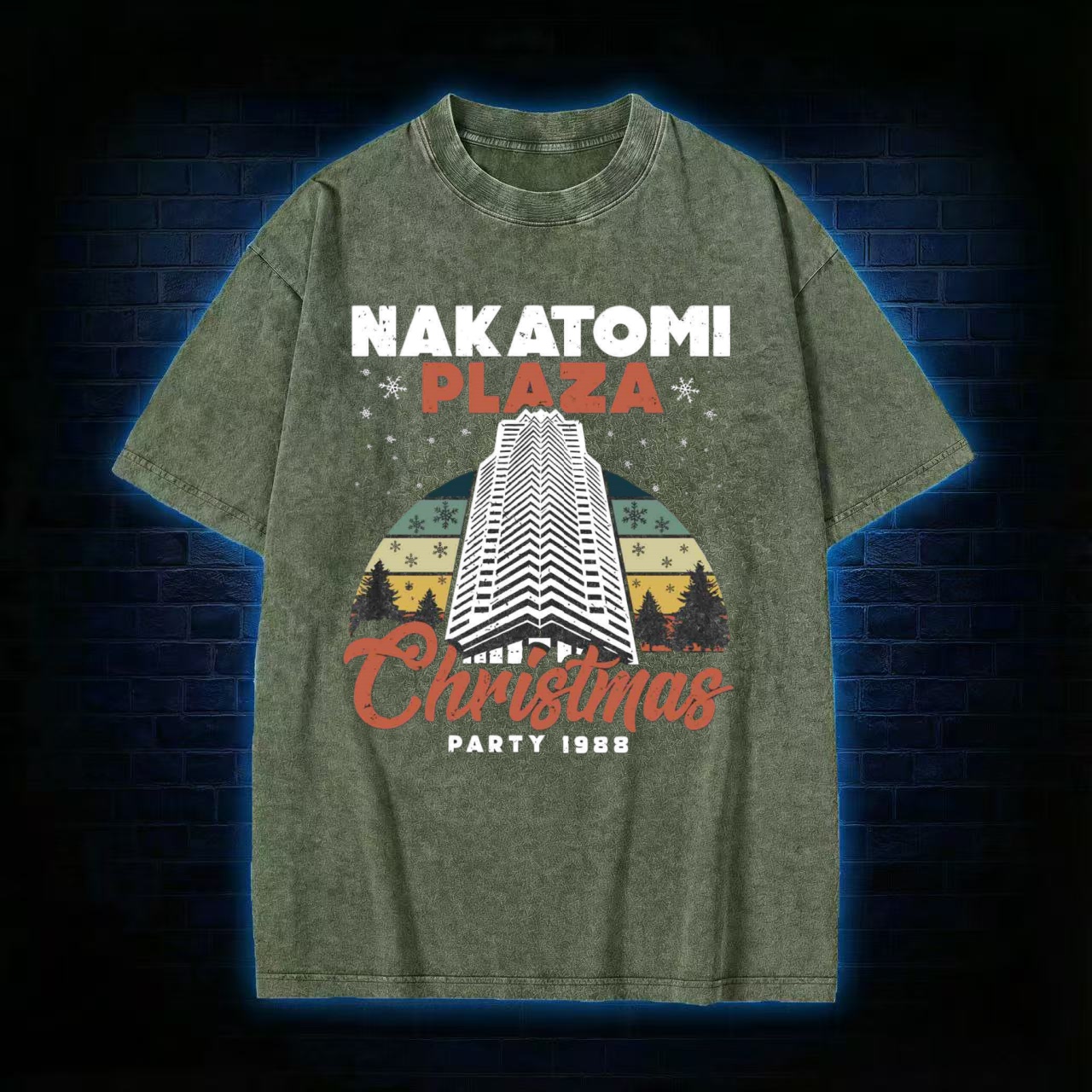 Nakatomi Plaza Christmas Party Washed T-shirt