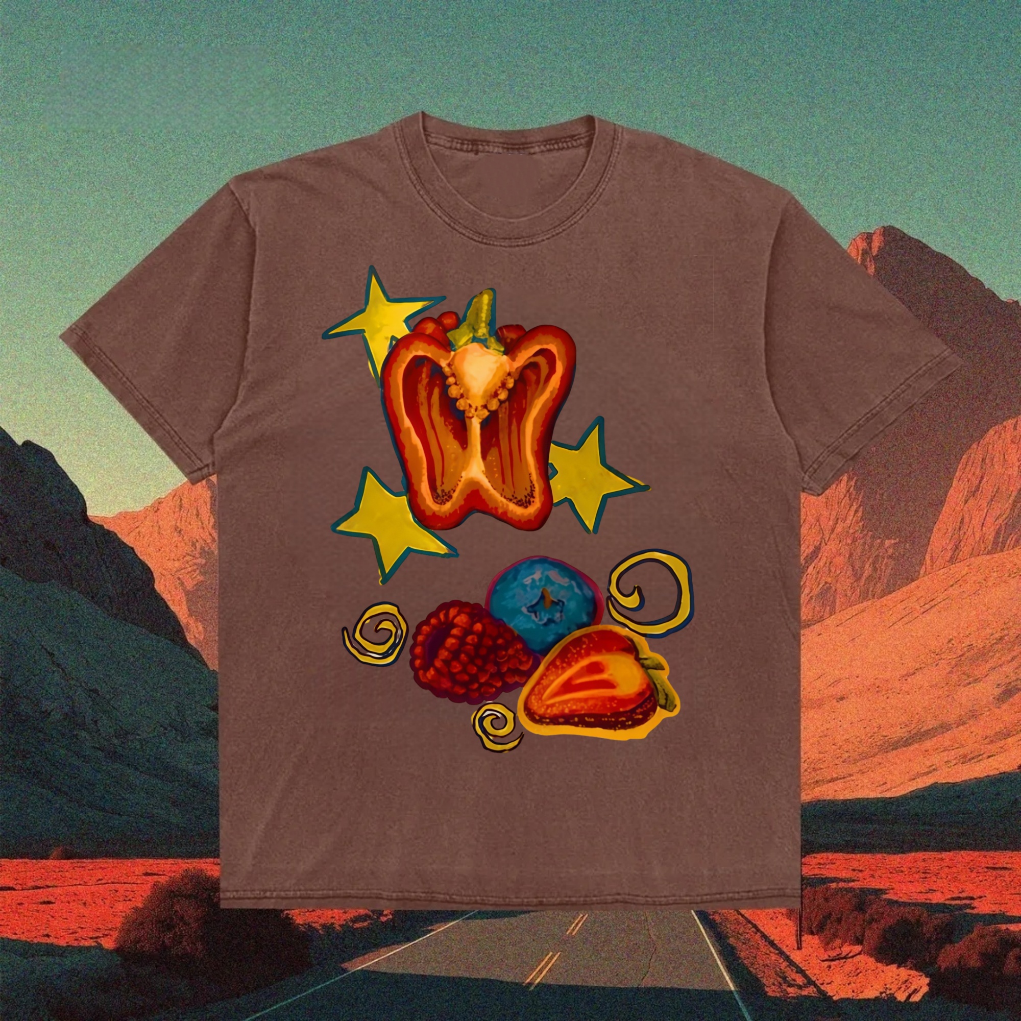 Bell Pepper And Berry Star T-shirt