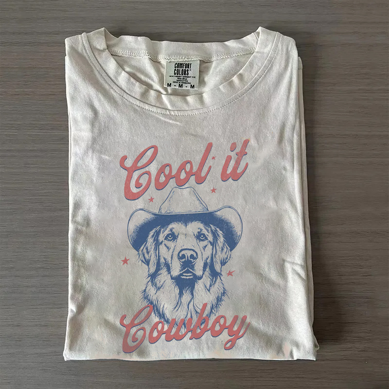 Cool It Cowboy Golden Retriever T-shirt