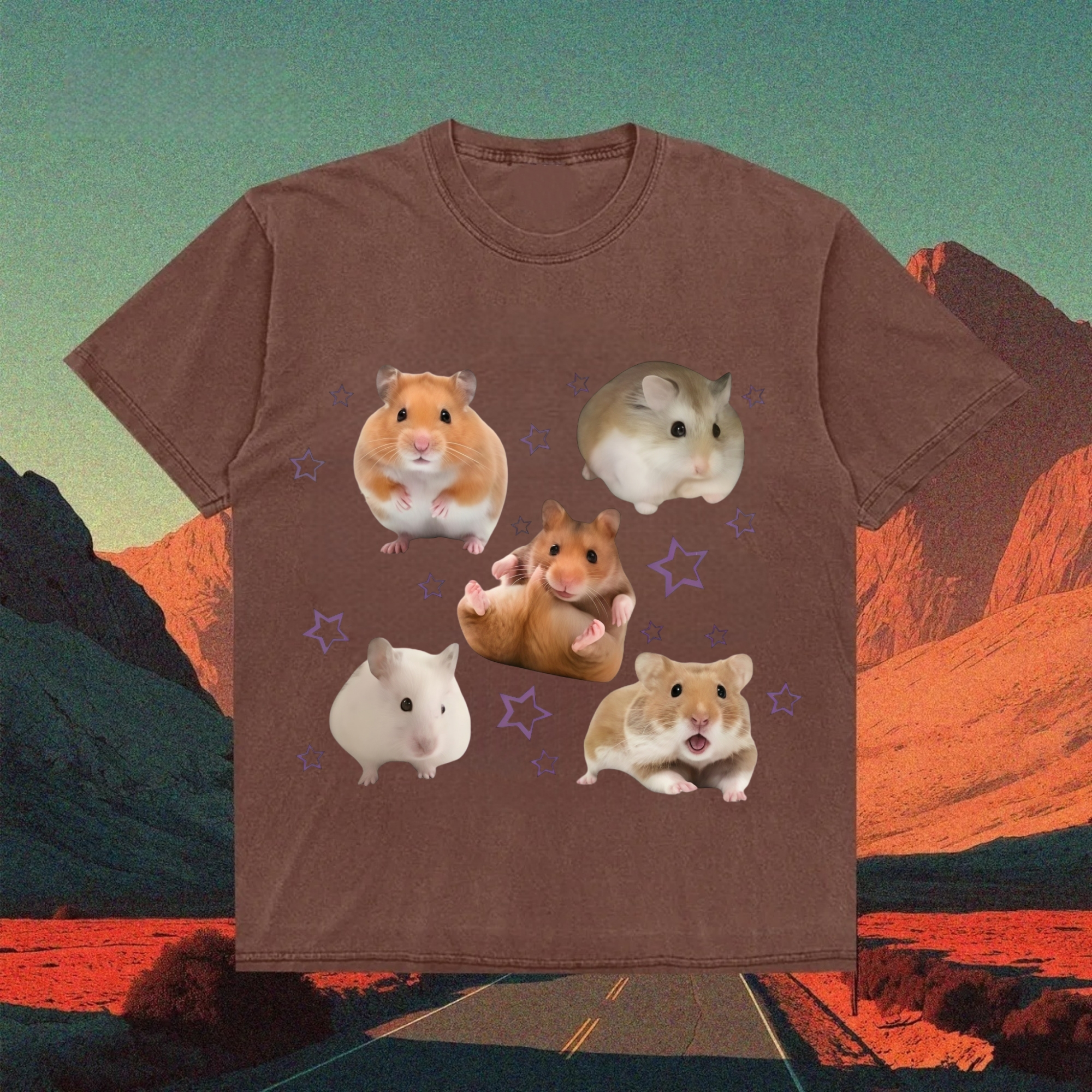 Celestial Hamster Galaxy Sparkle T-shirt