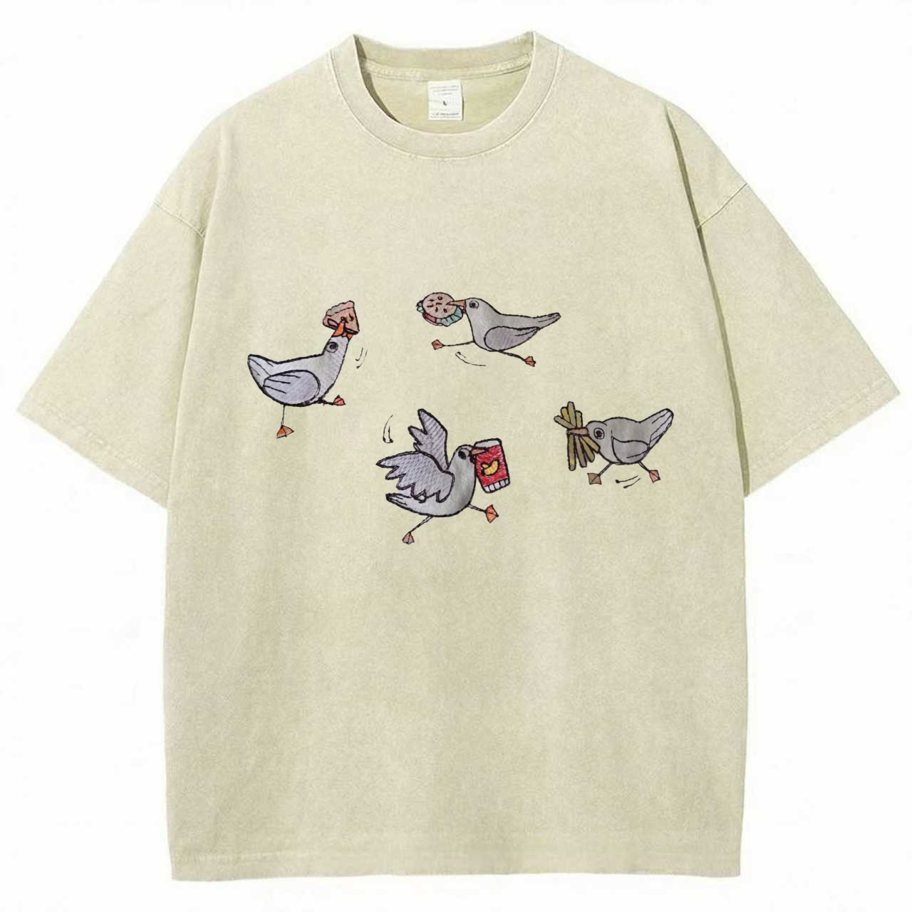 Silly Seagull Embroidered T-shirt