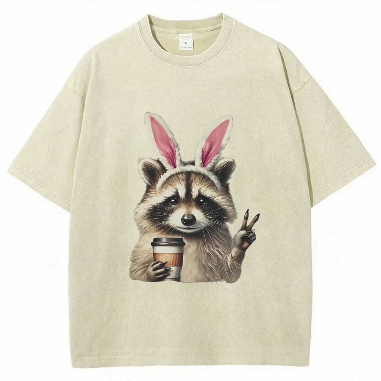 Funny Raccoon Easter Bunny T-Shirt