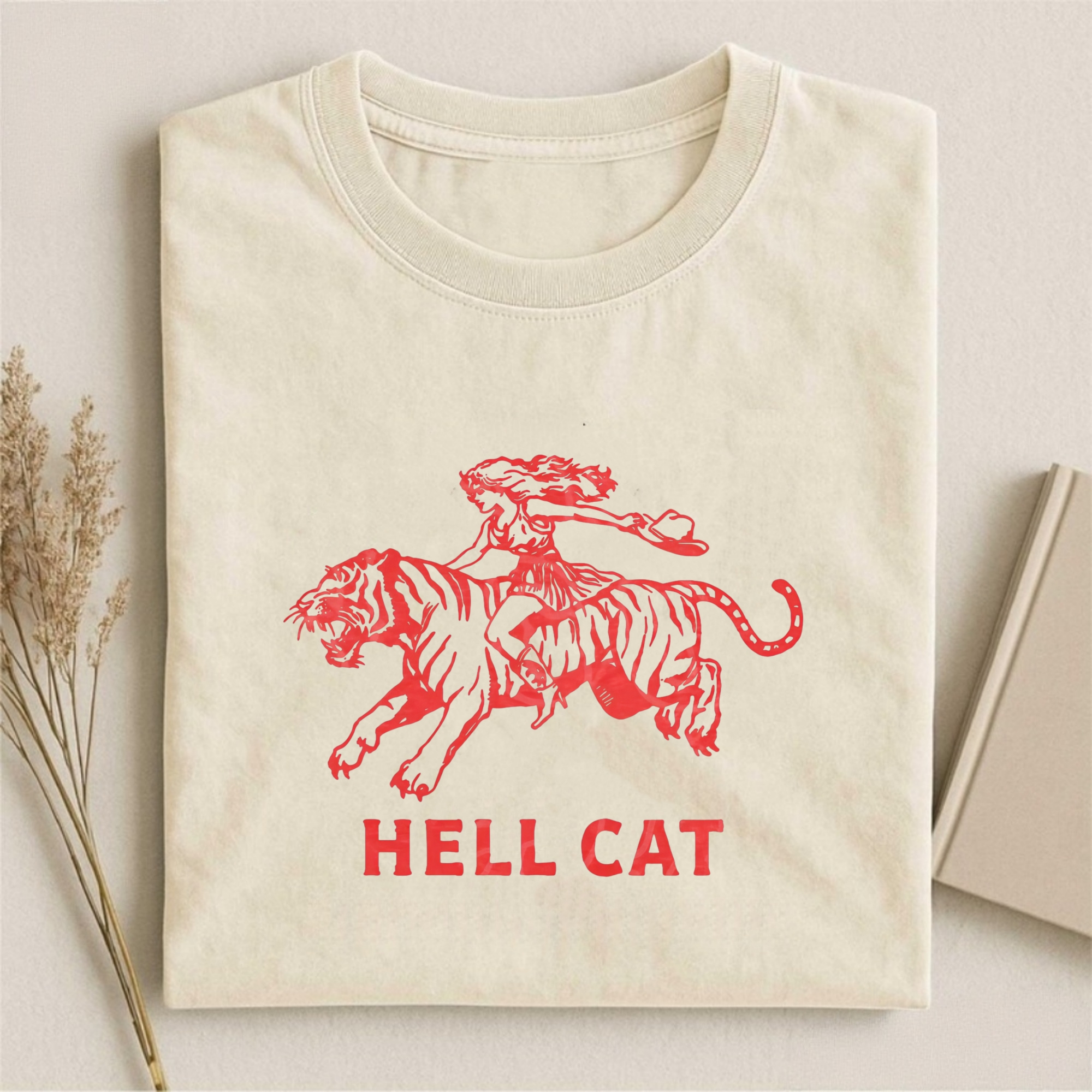Vintage Cowgirl Hell Cat T-Shirt
