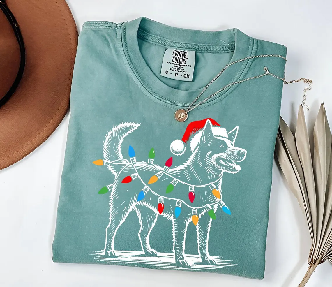 Comfort Color Cattle Dog Christmas T-shirt