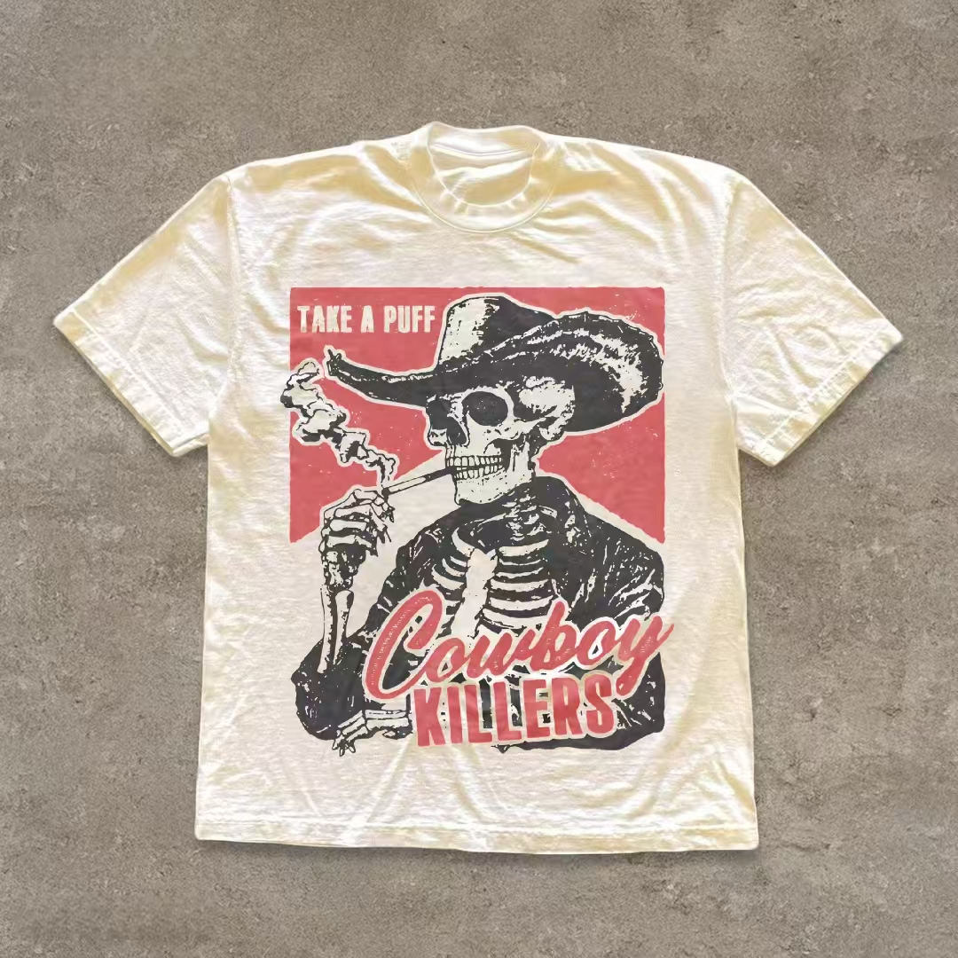 "Cowboy Killers" Skeleton Cowboy Vintage T-shirt