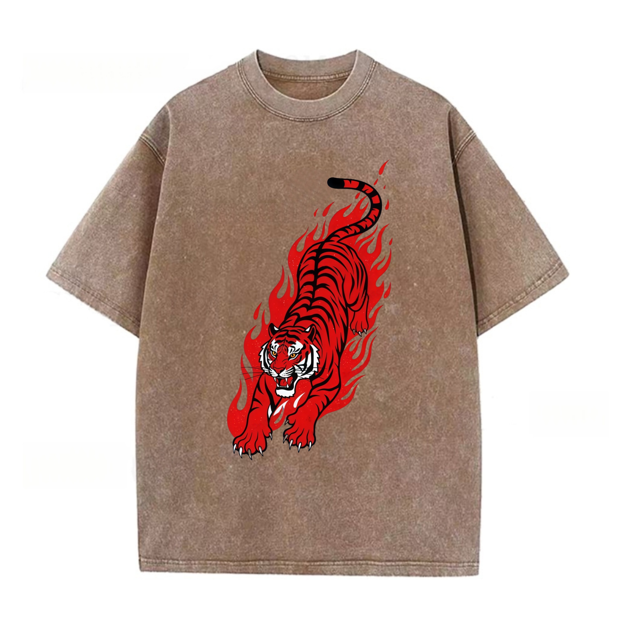 A Tiger With Red Flames T-shirt