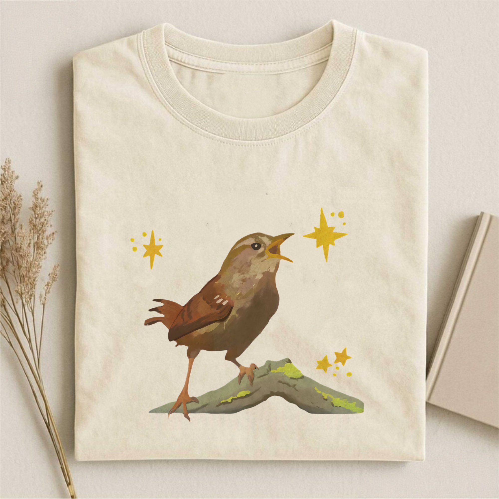 Singing Bird And Star T-shirt