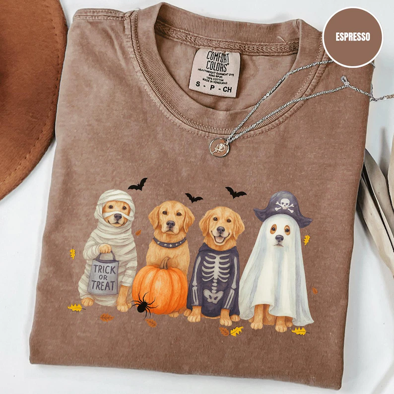 Halloween Golden Retriever T-shirt