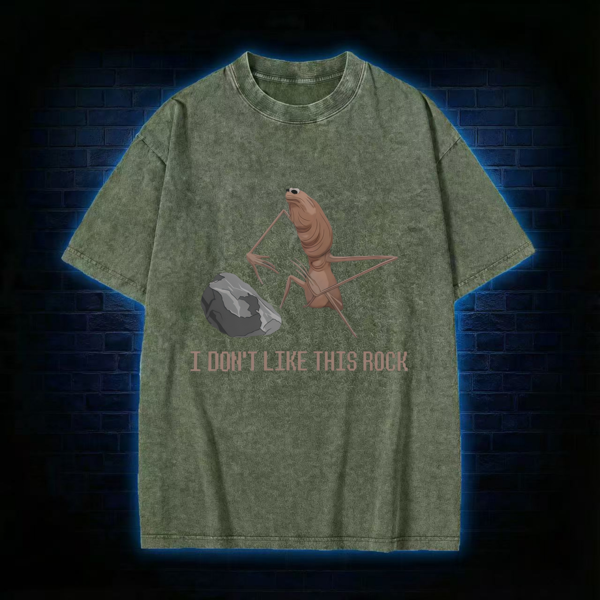 I Don't Like This Rock Washed T-shirt