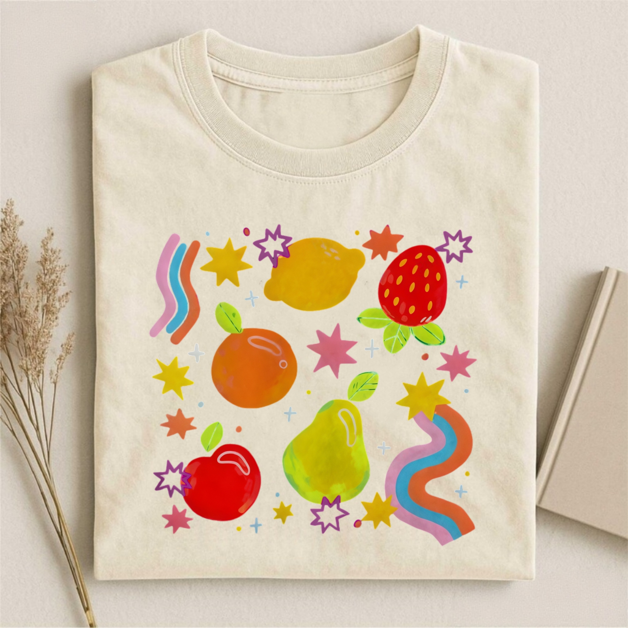 Fresh Fruit And Star T-shirt